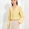 Blusas minimalistas de gasa para mujer