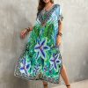 Caftán holgado con estampado bohemio para mujer