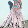 Caftán marroquí con estampado bohemio para mujer