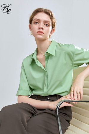 Camisa francesa de siete mangas para mujer