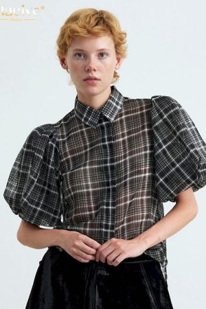 Camisa holgada vintage para mujer