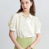 Camisas de manga corta estilo francés para mujer
