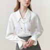 Camisas de manga larga de oficina para mujer