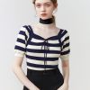 Camisetas de punto ajustadas para mujer