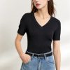 Camisetas de punto minimalistas para mujer