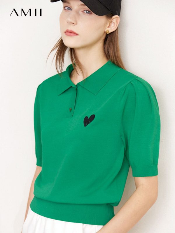Camisetas de punto minimalistas para mujer