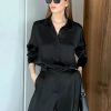 Conjunto de dos piezas de pantalón ancho negro para mujer