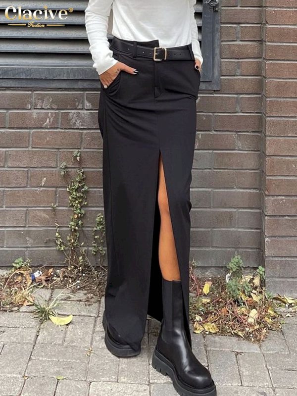 Faldas de oficina negras para mujer