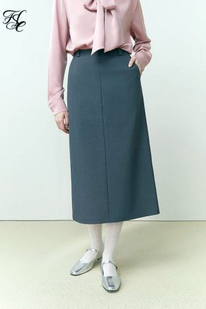 Faldas de oficina simple para mujer