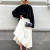 Faldas de satén beige para mujer
