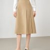 Faldas drapeada de color liso para mujer