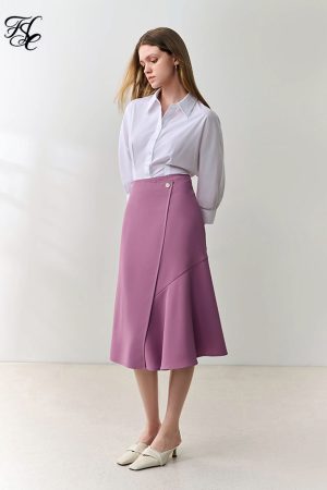 Faldas larga de diseño asimétrico para mujer