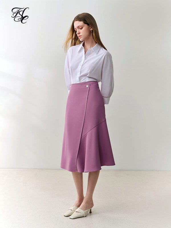 Faldas larga de diseño asimétrico para mujer