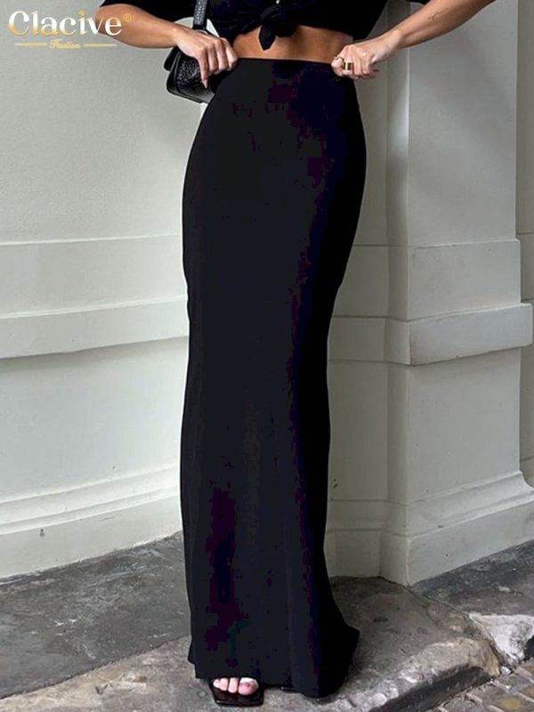 Faldas negra ajustada y elegante para mujer