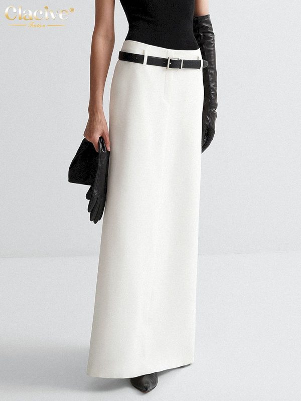 Faldas rectas blancas para mujer