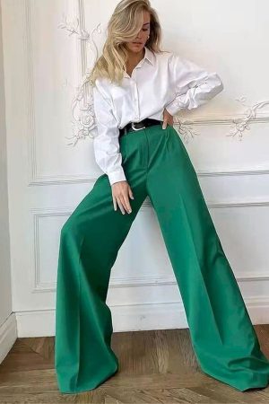 Pantalones elegantes de oficina para mujer