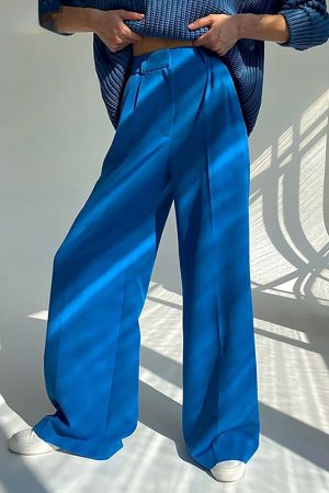 Pantalones holgados de oficina para mujer