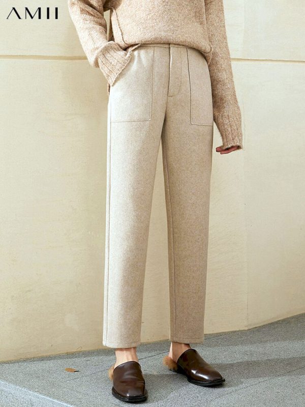 Pantalones minimalistas informales para mujer