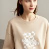 Sudadera minimalistas de algodón para mujer