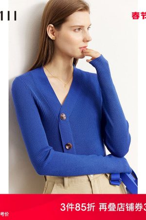 Suéteres de lana con diseño asimétrico para mujer