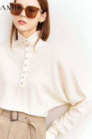 Suéteres de lana minimalistas para mujer