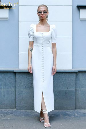 Vestidos blanco ceñido al cuerpo para mujer