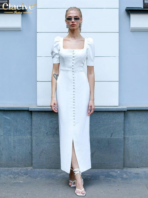 Vestidos blanco ceñido al cuerpo para mujer