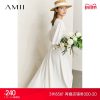 Vestidos blanco con manga y volantes para mujer