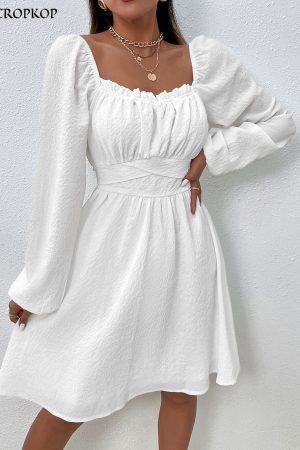 Vestidos blanco cortos mujer
