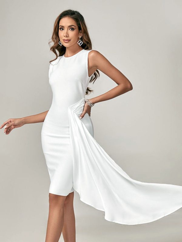 Vestidos blanco elegante para mujer