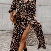 Vestidos con estampado de rayas de leopardo para mujer