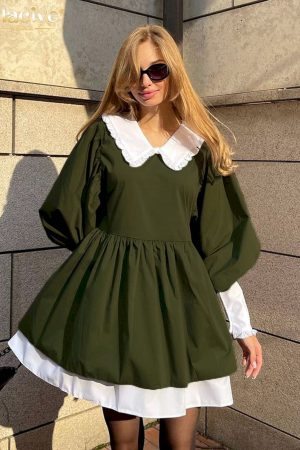 Vestidos cortos informal de cintura alta para mujer