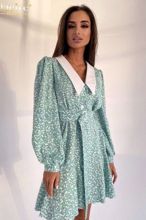 Vestidos cortos informal de cintura alta para mujer