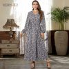 Vestidos de gasa con estampado floral para mujer