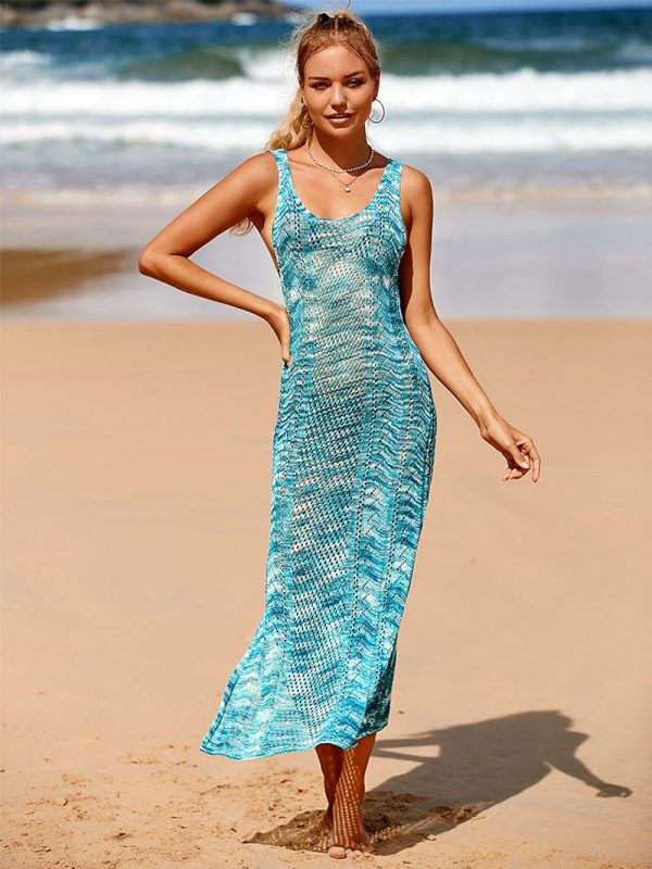 Vestidos de playa largos con abertura lateral para mujer