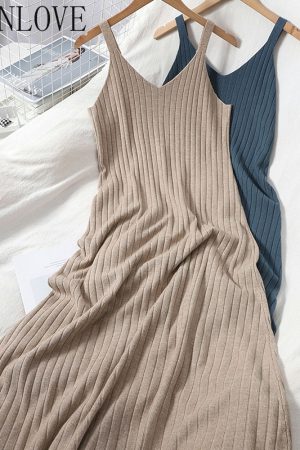 Vestidos de punto aumenta para mujer