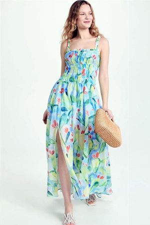 Vestidos de tirantes finos con estampado para mujer