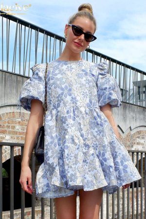 Vestidos estampados holgados de verano para mujer