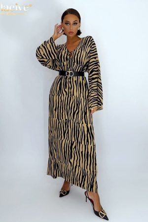 Vestidos holgado a rayas para mujer