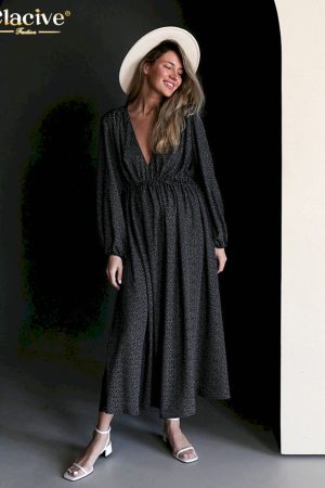 Vestidos holgado con estampado para mujer