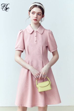 Vestidos informal con cuello tipo polo para mujer