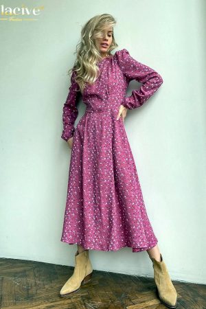 Vestidos informal holgado de manga larga para mujer