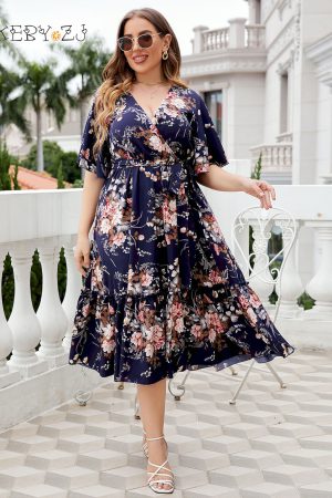 Vestidos largos de verano con estampado floral para mujer