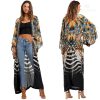 Vestidos largos kimono con estampado bohemio para mujer