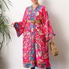 Vestidos largos tipo kimono con estampado bohemio para mujer