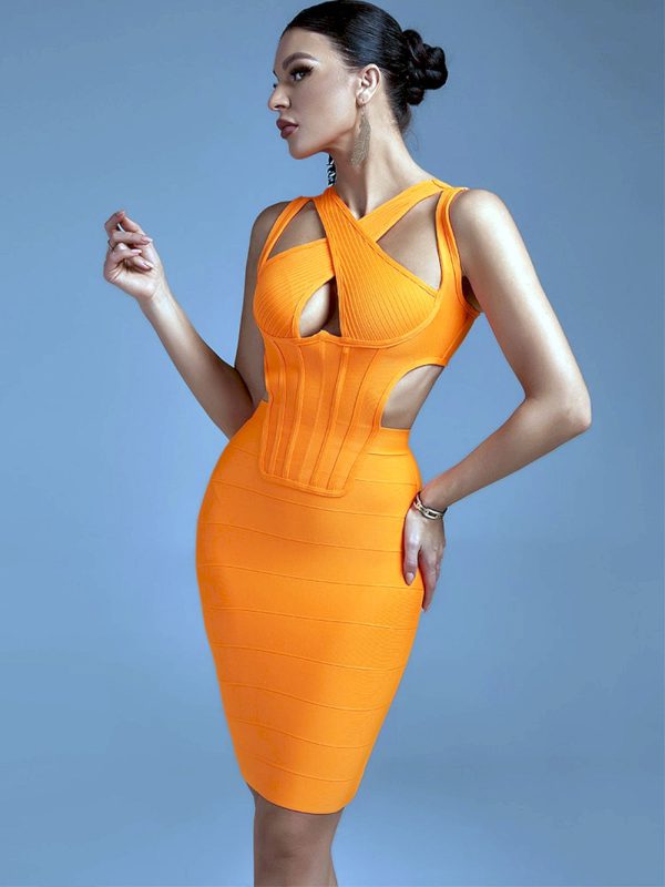 Vestidos naranja para mujer