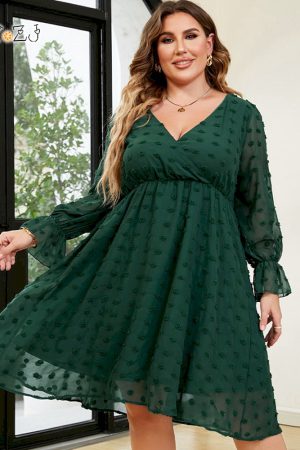 Vestidos verde de talla grande para mujer