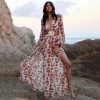 Vestidos vintage con estampado de conchas para mujer